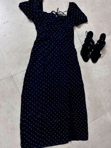 Black H&M Dress With Catwalk Heels