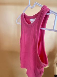 Hot Pink Ribbed Tank Top