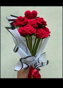 5 Crochet Rose Bouquet