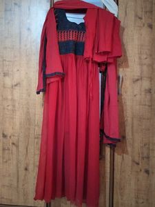 Red Embroidered Anarkali Suit Set