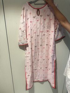 Pink Embroidered Kurta