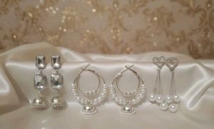 new 3 pairs Stylish Earrings Set