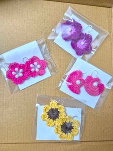 Crochet Flower Earrings