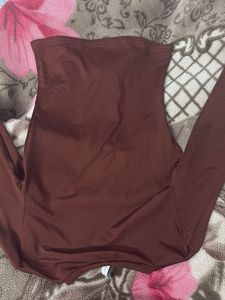 Brown Long Sleeve Top