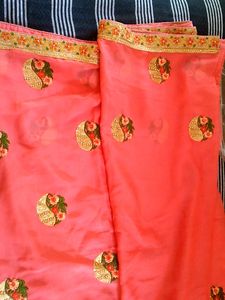 Embroidery Work Wedding Saree