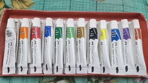 12 Watercolor Tube Paint Colours Set Faber Castell