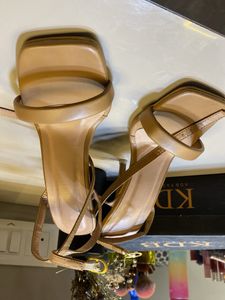 Nude Ankle Strap Heels