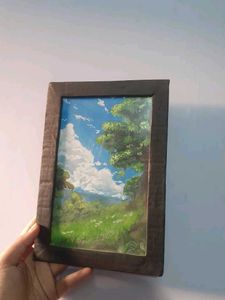 Cloudy Hilltop Painting 🏞️
