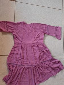 Purple Ruffle Hem Dress