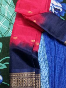 Red &amp; Blue Saree
