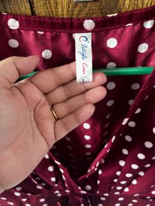 Polka Dots Beautiful Maroon Top