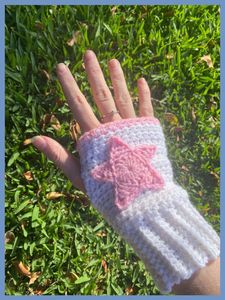 Handmade Star Fingerless Gloves