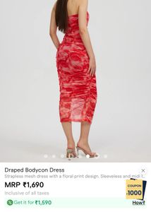 SAVANA /Urbanic Draped Bodycon Dress