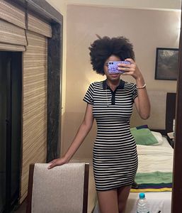 Striped Polo Mini Dress