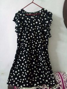 Black Dress With White Dots