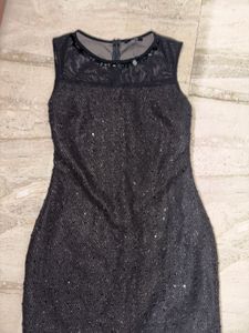 Black Sequin Bodycon Dress
