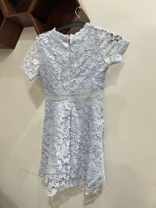 Sky blue Lace Mini Dress