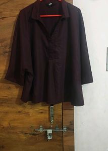 Casual and formal Maroon Top from Her by Invictus