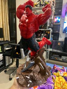 Red Hulk big 15 inch 3d printed statue and painted
