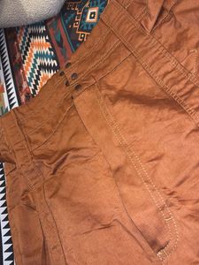 Copper Brown Casual Skirt