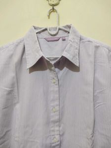 Auburn Hill Lavender White Stripe Formal Shirt