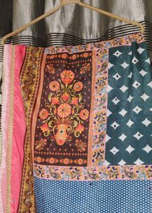 Pakistani Mirror Wrk printed  Dupatta