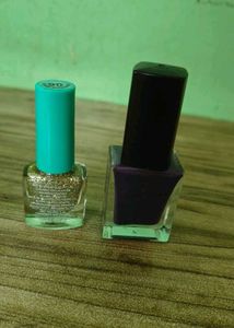 Nail Polish Duo Purple And Yellow