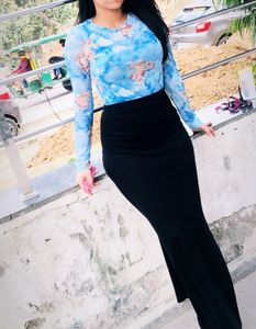 sheer angelic Y2K top