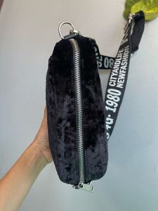 Moschino Velvet Crossbody Bag