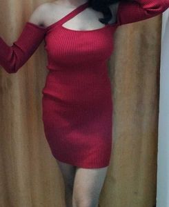 Maroon Hot Party Dress