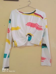 white crop top