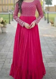 Deep Pink Anarkali For Women