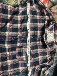check crop shirt