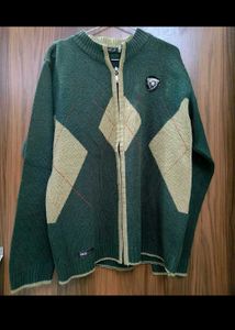 Stylish Green Knit Cardigan