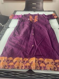 Neck Collar Purple Kurti