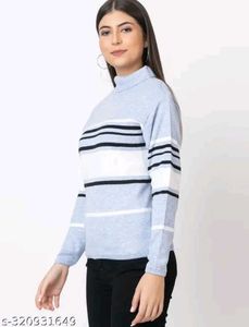 Striped Turtleneck Sweater