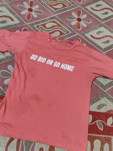 Trendy Peach Slogan Tee - diwali sale