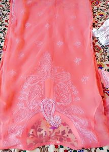 Beautiful Pink Colour Net And Astar Georgete Kurta
