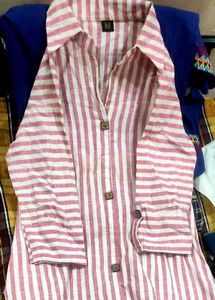 Striped Button-Down Kurti