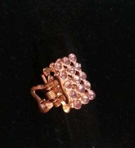 Sparkly Pink Jeweled Hair Clip