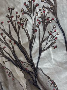 Grey Maxi Dress With Bead Embroidery&amp; FREE Legging
