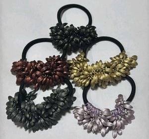 Pearl Bead Bow Hair Ties