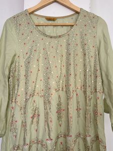 Beautiful Green Kurti For Summer