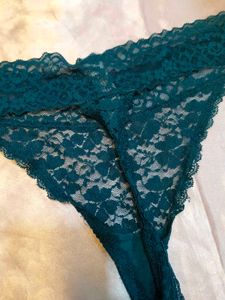 Teal Lace Thong