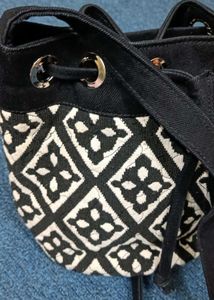 Black &amp; White Hobo Bag