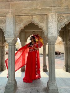 Red Embroidered Lehenga Choli