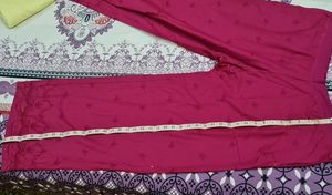 Magenta Cotton Chicken Plazzo