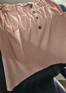 Girls Pink Button-Front Skirt