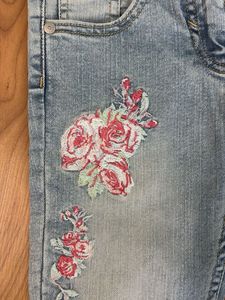 Floral Denim Jeans