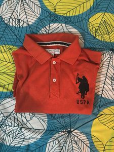 USPA Orange Polo Shirt